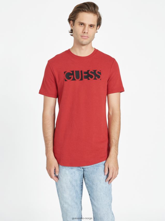 Guess rød noir charlie t-skjorte rød noir menn F0LJ808267
