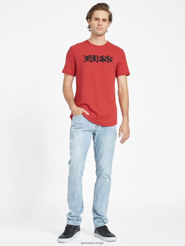 Guess rød noir charlie t-skjorte rød noir menn F0LJ808267