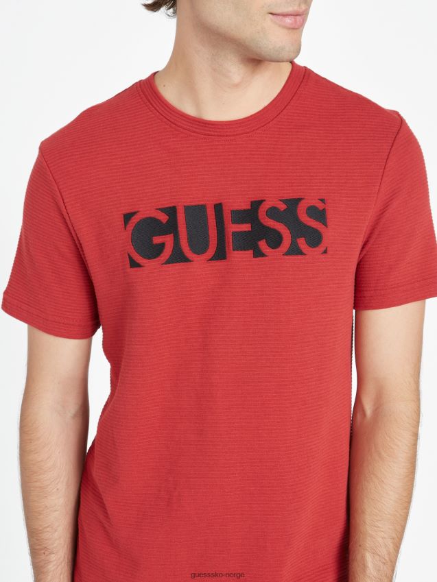 Guess rød noir charlie t-skjorte rød noir menn F0LJ808267
