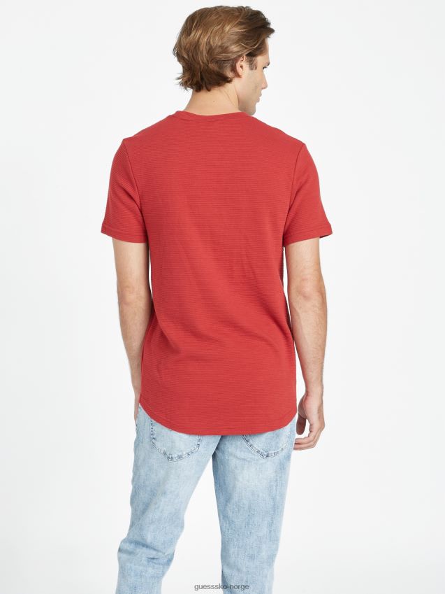 Guess rød noir charlie t-skjorte rød noir menn F0LJ808267