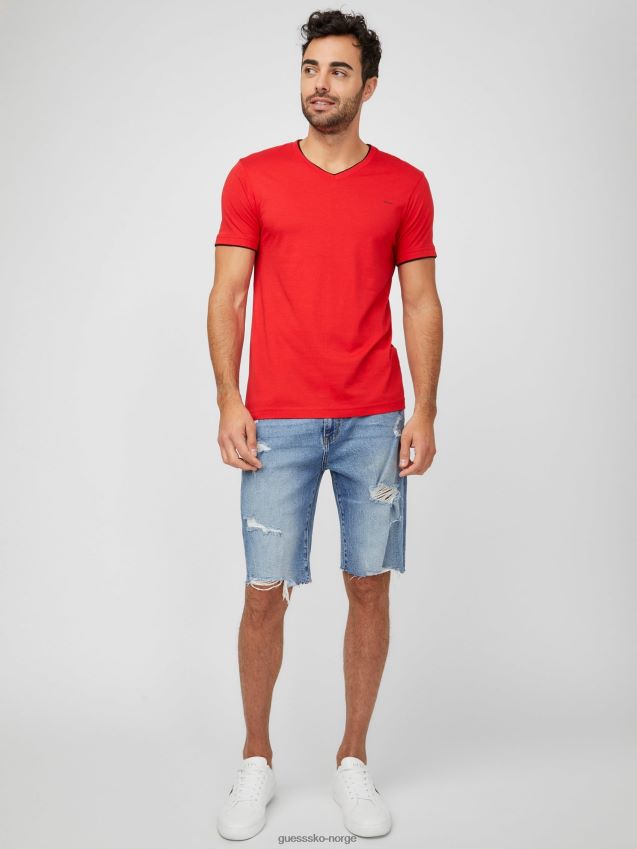 Guess rødglødende armin t-skjorte med v-hals rødglødende menn F0LJ808207