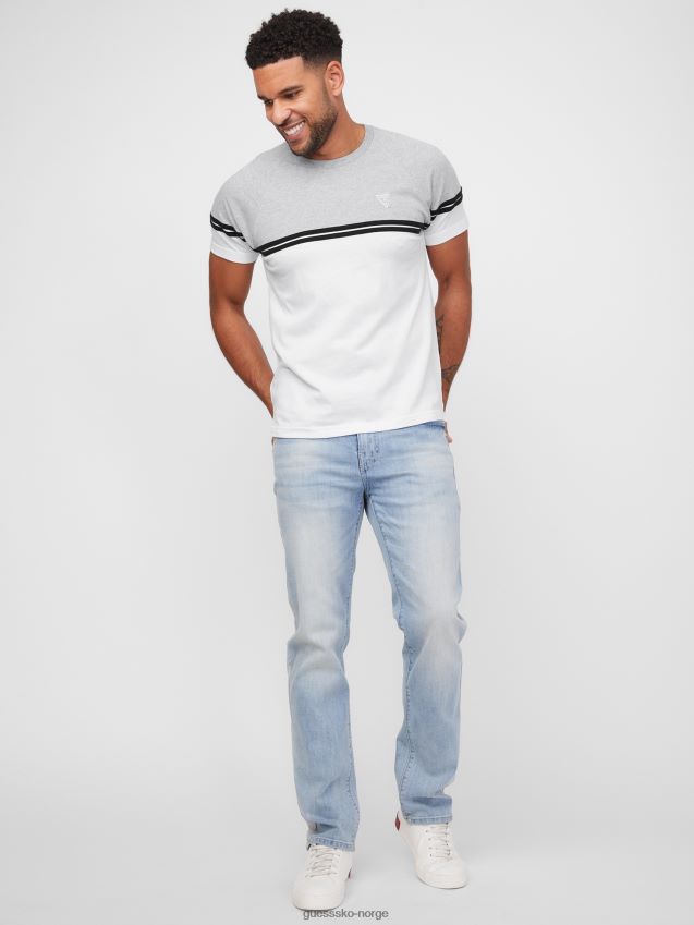 Guess ren hvit Kido color-block t-skjorte Ren hvit menn F0LJ808404