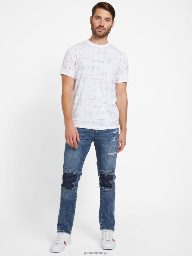 Guess ren hvit devan-logo-t-skjorte Ren hvit menn F0LJ808141