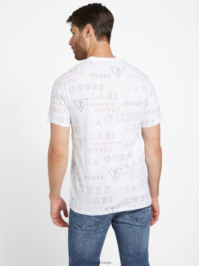 Guess ren hvit devan-logo-t-skjorte Ren hvit menn F0LJ808141