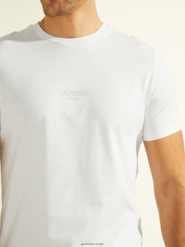Guess ren hvit eco aidy logo-t-skjorte Ren hvit menn F0LJ8010830