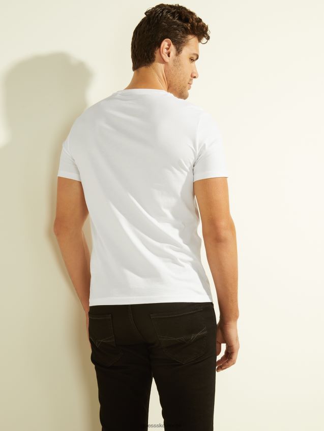 Guess ren hvit eco aidy logo-t-skjorte Ren hvit menn F0LJ8010830