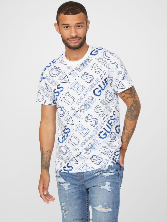 Guess ren hvit geordi logo t-skjorte Ren hvit menn F0LJ808489