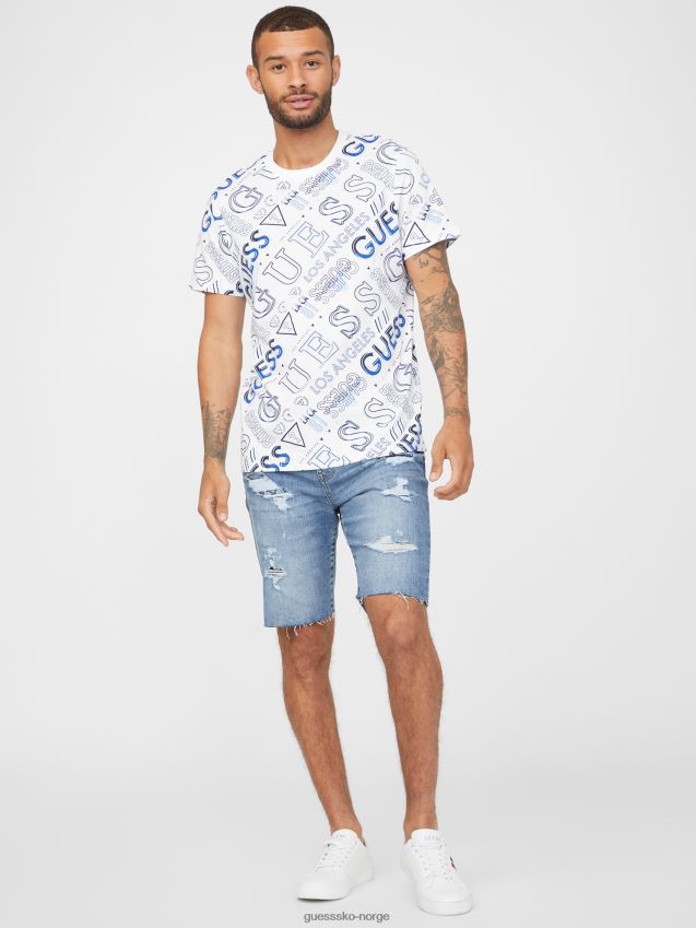 Guess ren hvit geordi logo t-skjorte Ren hvit menn F0LJ808489