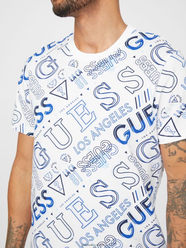 Guess ren hvit geordi logo t-skjorte Ren hvit menn F0LJ808489