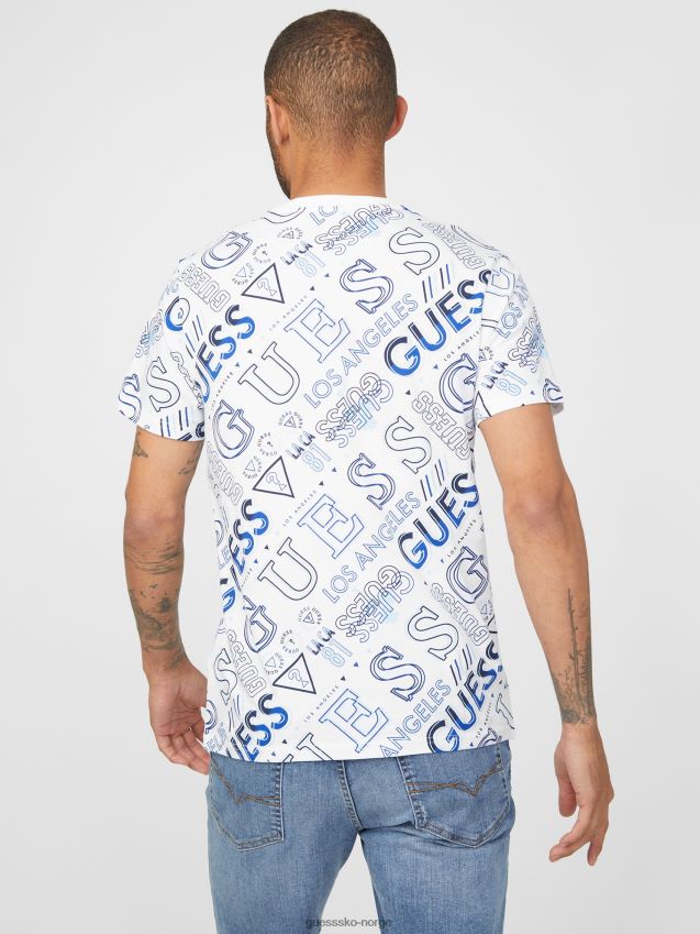 Guess ren hvit geordi logo t-skjorte Ren hvit menn F0LJ808489