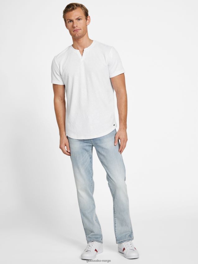 Guess ren hvit haulie slit-t-skjorte Ren hvit menn F0LJ808477
