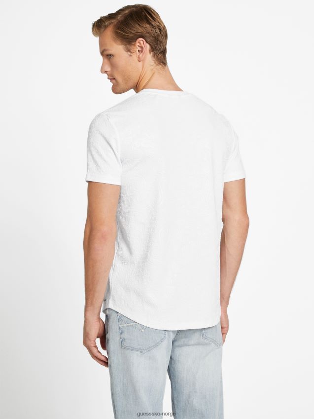 Guess ren hvit haulie slit-t-skjorte Ren hvit menn F0LJ808477