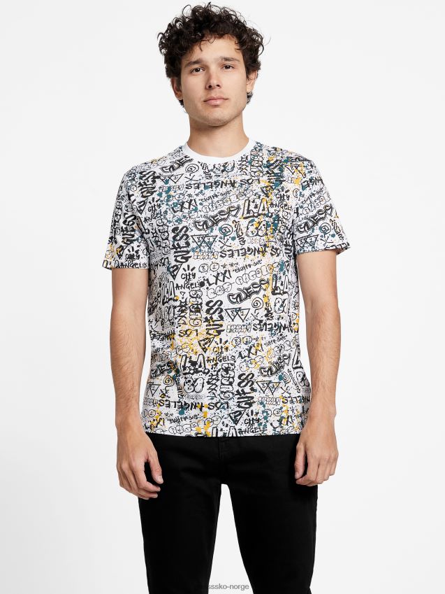 Guess ren hvit jael t-skjorte Ren hvit menn F0LJ808393