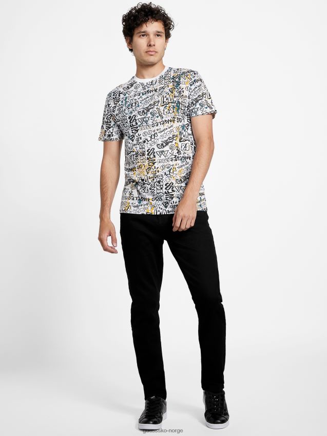 Guess ren hvit jael t-skjorte Ren hvit menn F0LJ808393