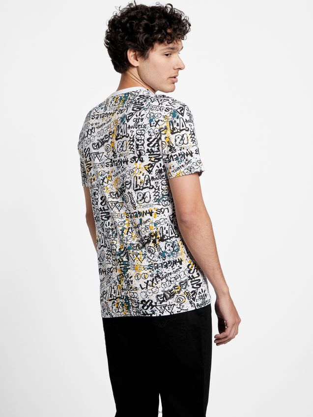 Guess ren hvit jael t-skjorte Ren hvit menn F0LJ808393