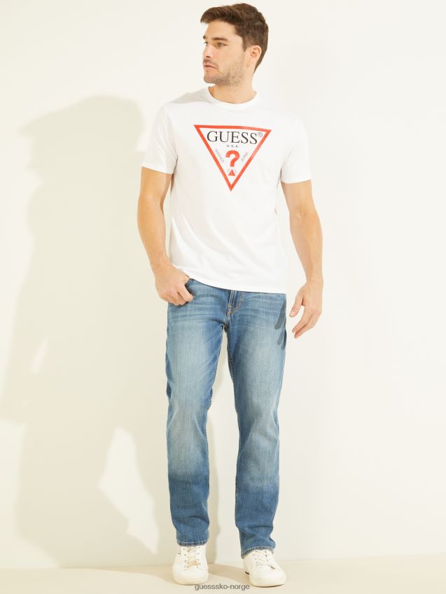 Guess ren hvit klassisk logo-t-skjorte Ren hvit menn F0LJ8010747