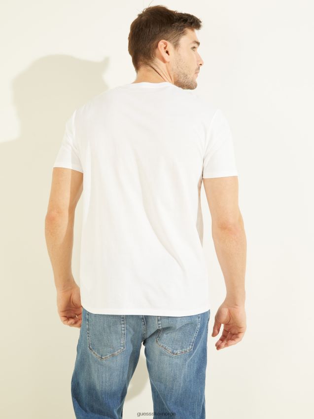 Guess ren hvit klassisk logo-t-skjorte Ren hvit menn F0LJ8010747