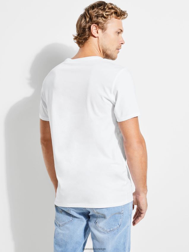 Guess ren hvit klassisk logo-t-skjorte Ren hvit menn F0LJ8010747
