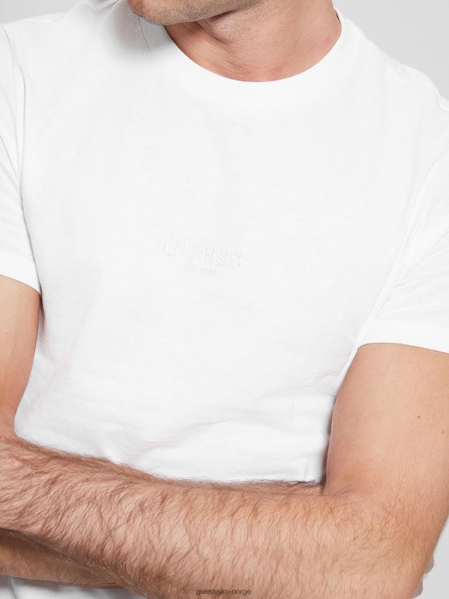 Guess ren hvit øko aidy t-skjorte Ren hvit menn F0LJ8010325