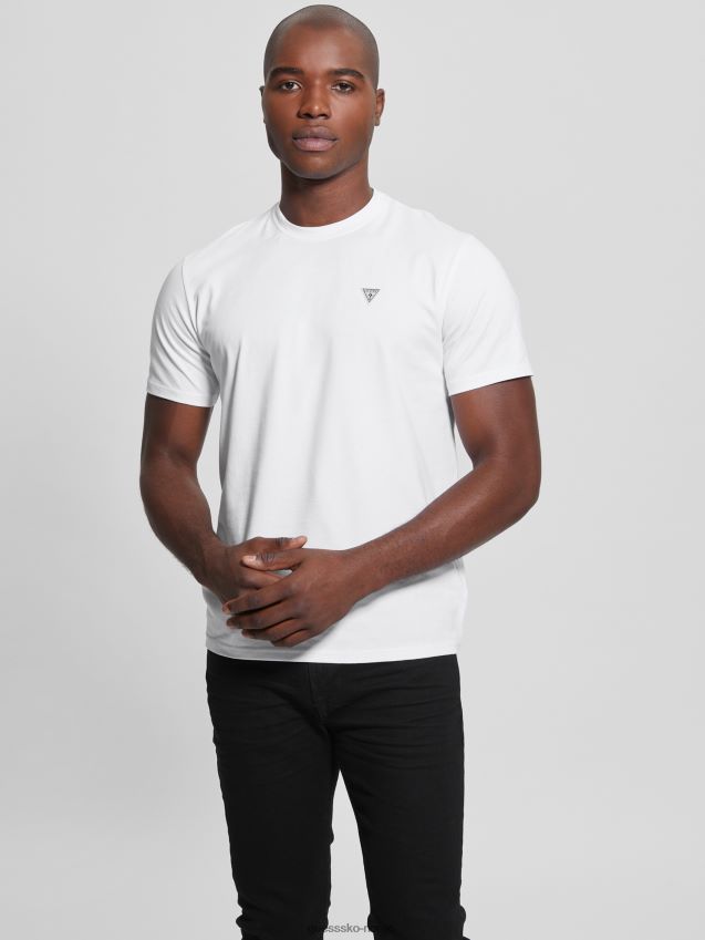 Guess ren hvit øko lindon t-skjorte Ren hvit menn F0LJ8010771