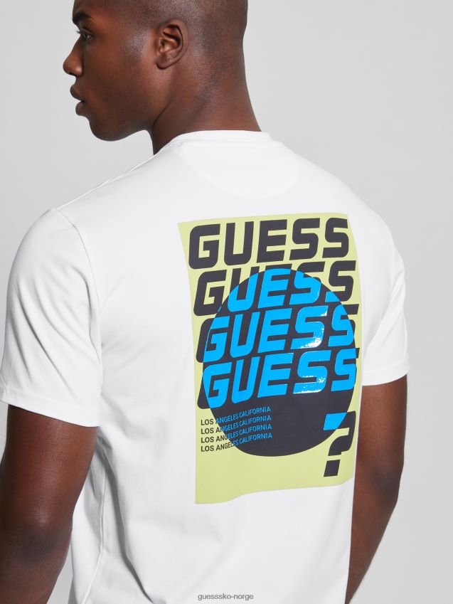 Guess ren hvit øko lindon t-skjorte Ren hvit menn F0LJ8010771