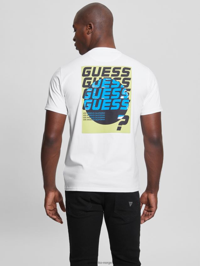Guess ren hvit øko lindon t-skjorte Ren hvit menn F0LJ8010771