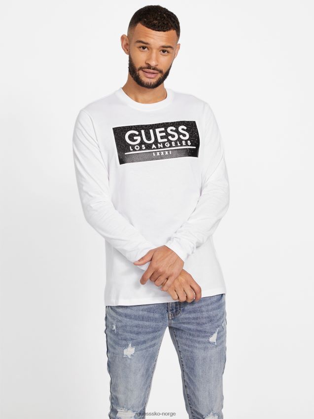 Guess ren hvit øko rampe-t-skjorte Ren hvit menn F0LJ808339