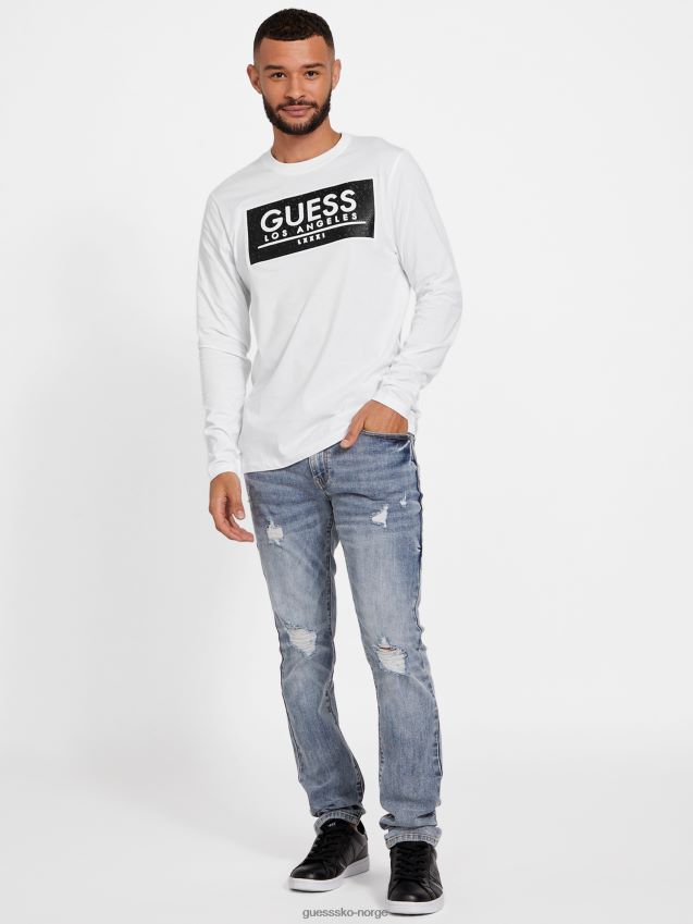 Guess ren hvit øko rampe-t-skjorte Ren hvit menn F0LJ808339