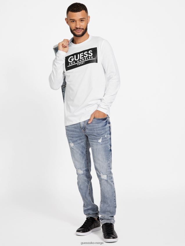 Guess ren hvit øko rampe-t-skjorte Ren hvit menn F0LJ808339