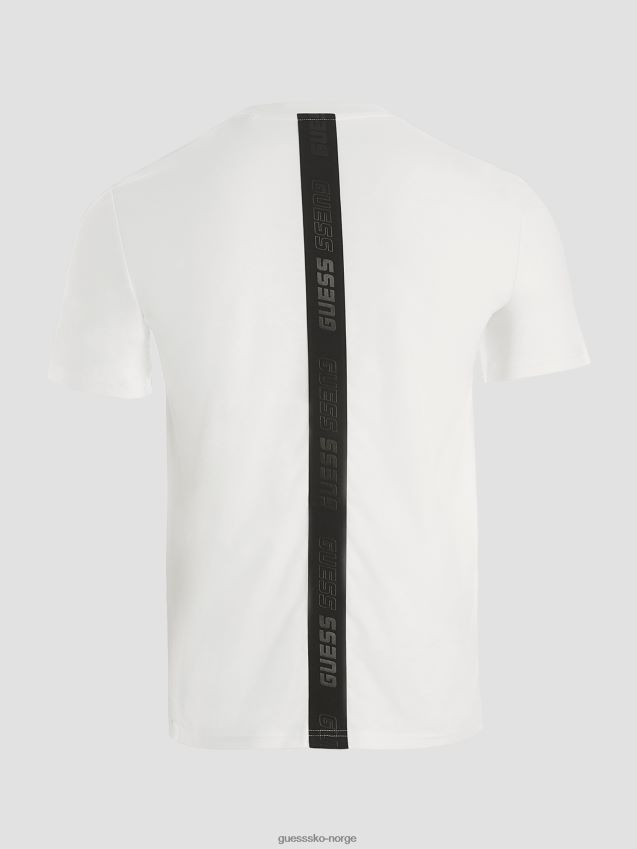 Guess ren hvit øko royal logotape-t-skjorte Ren hvit menn F0LJ8010848