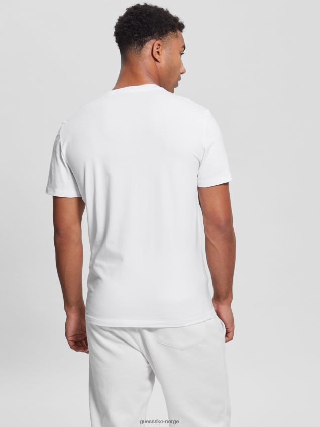 Guess ren hvit øko semyon t-skjorte Ren hvit menn F0LJ8010388