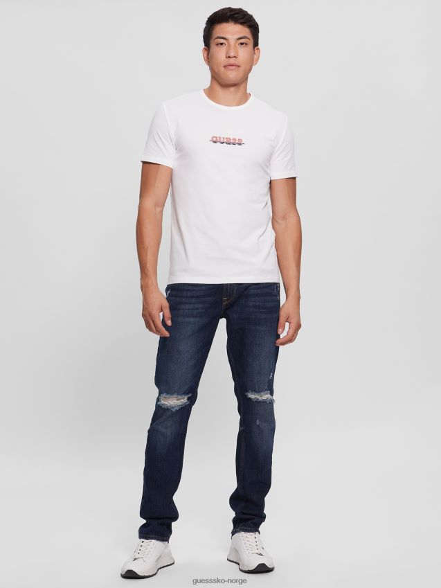 Guess ren hvit maksim-logo-t-skjorte Ren hvit menn F0LJ8010812
