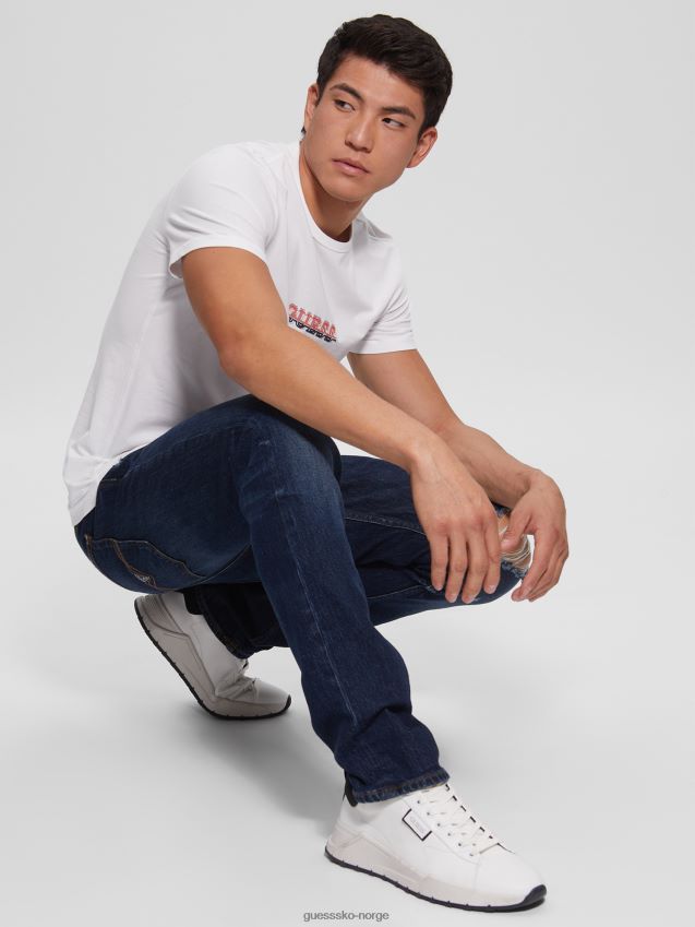 Guess ren hvit maksim-logo-t-skjorte Ren hvit menn F0LJ8010812