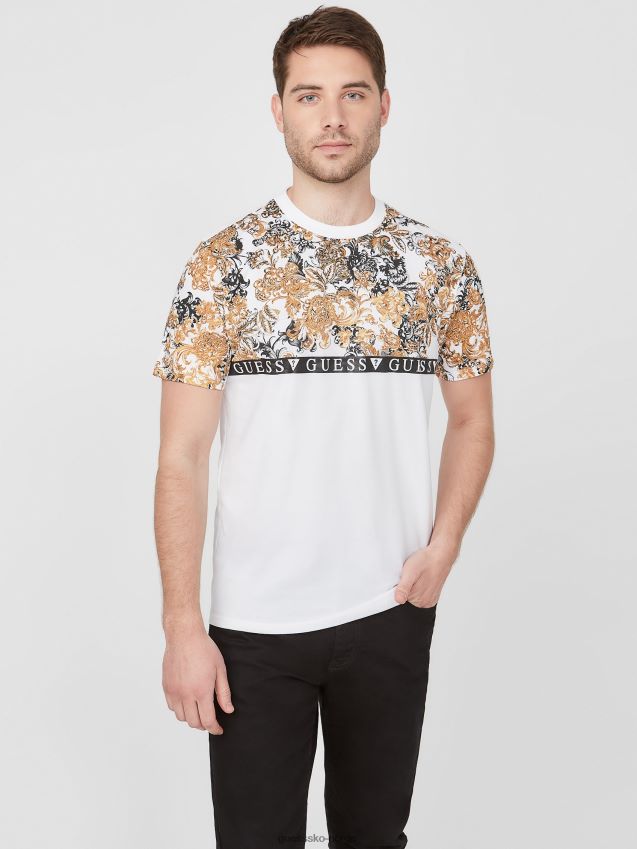 Guess ren hvit rontrose t-skjorte Ren hvit menn F0LJ808498