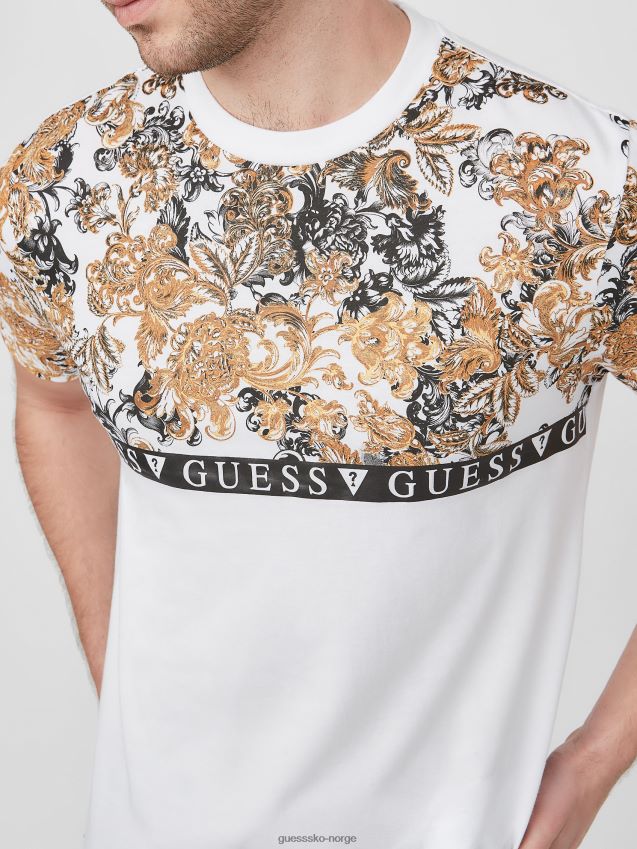 Guess ren hvit rontrose t-skjorte Ren hvit menn F0LJ808498