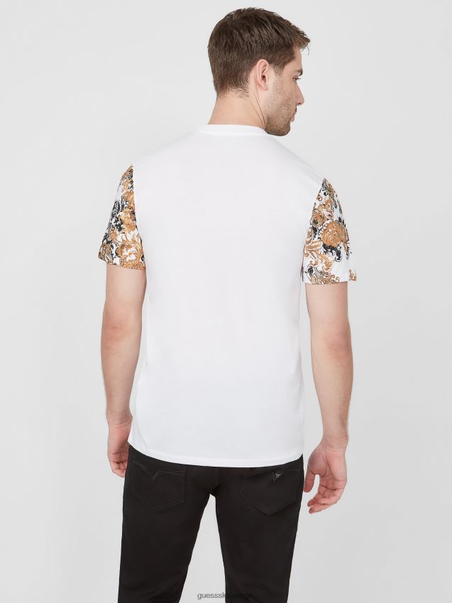 Guess ren hvit rontrose t-skjorte Ren hvit menn F0LJ808498