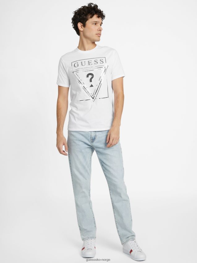 Guess ricky logo-t-skjorte i ren hvit Ren hvit menn F0LJ808412