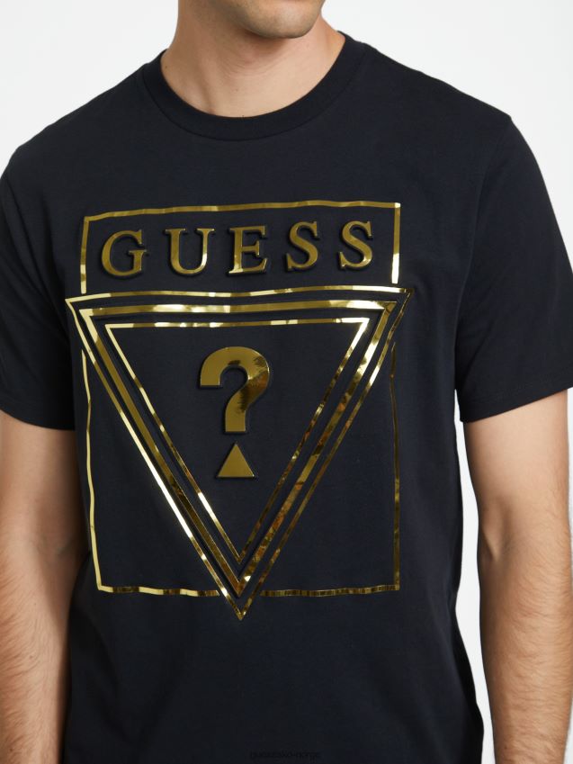 Guess ricky logo t-skjorte kulsort kulsvart menn F0LJ808529