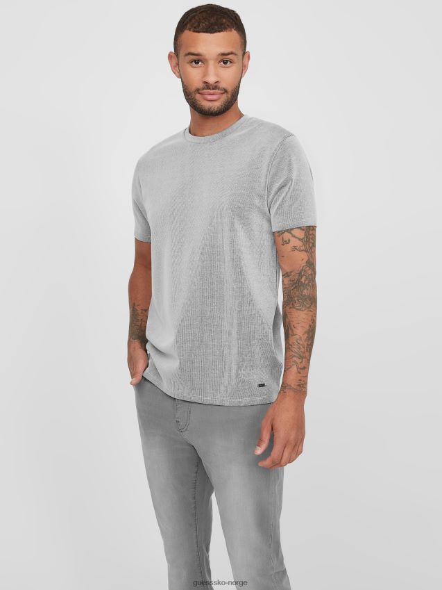 Guess russle ribbet t-skjorte ren hvit Ren hvit menn F0LJ808563