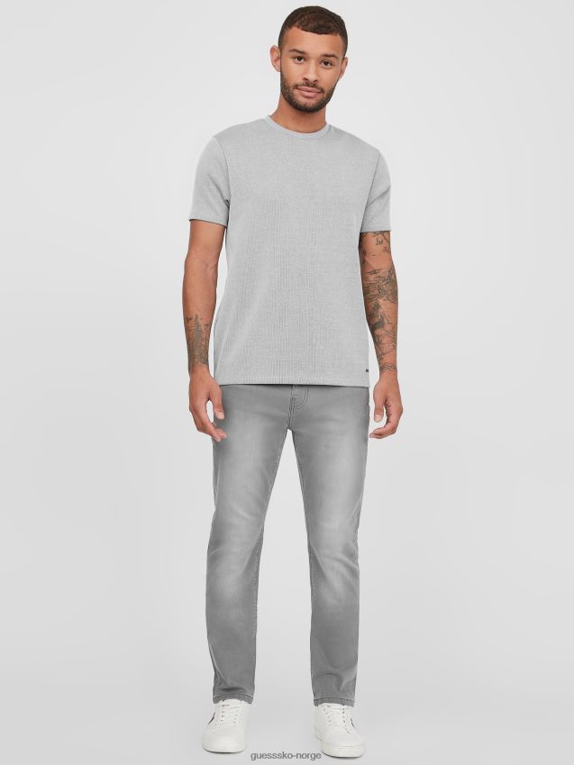 Guess russle ribbet t-skjorte ren hvit Ren hvit menn F0LJ808563