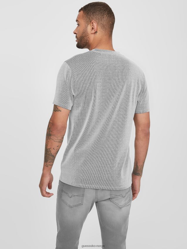 Guess russle ribbet t-skjorte ren hvit Ren hvit menn F0LJ808563