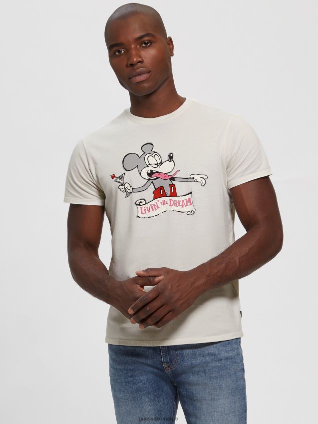 Guess salt hvit living the dream tee salt hvit menn F0LJ8010854