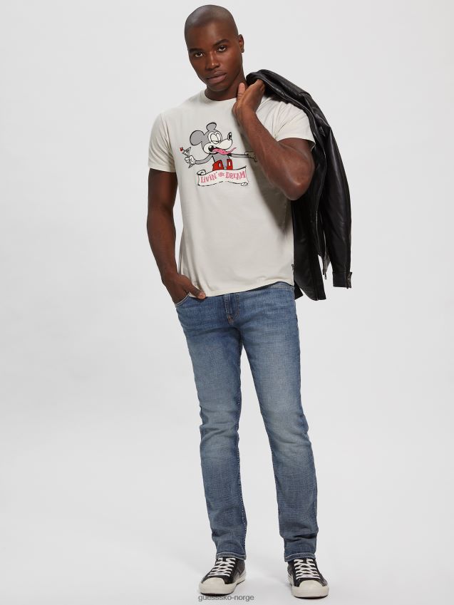 Guess salt hvit living the dream tee salt hvit menn F0LJ8010854