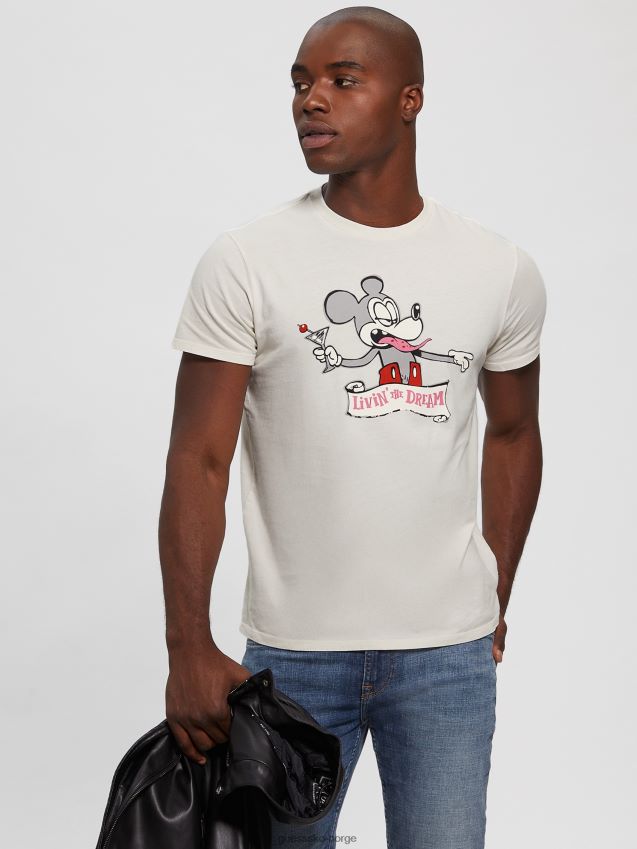 Guess salt hvit living the dream tee salt hvit menn F0LJ8010854