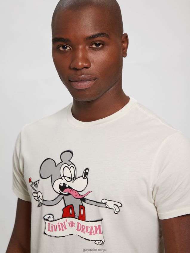 Guess salt hvit living the dream tee salt hvit menn F0LJ8010854