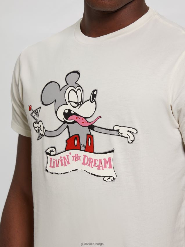 Guess salt hvit living the dream tee salt hvit menn F0LJ8010854