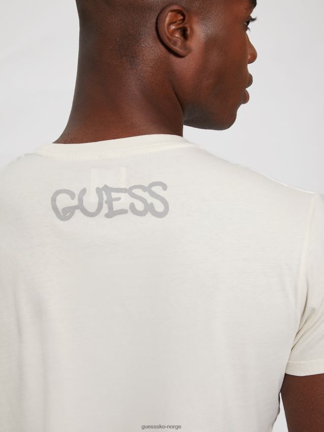 Guess salt hvit living the dream tee salt hvit menn F0LJ8010854