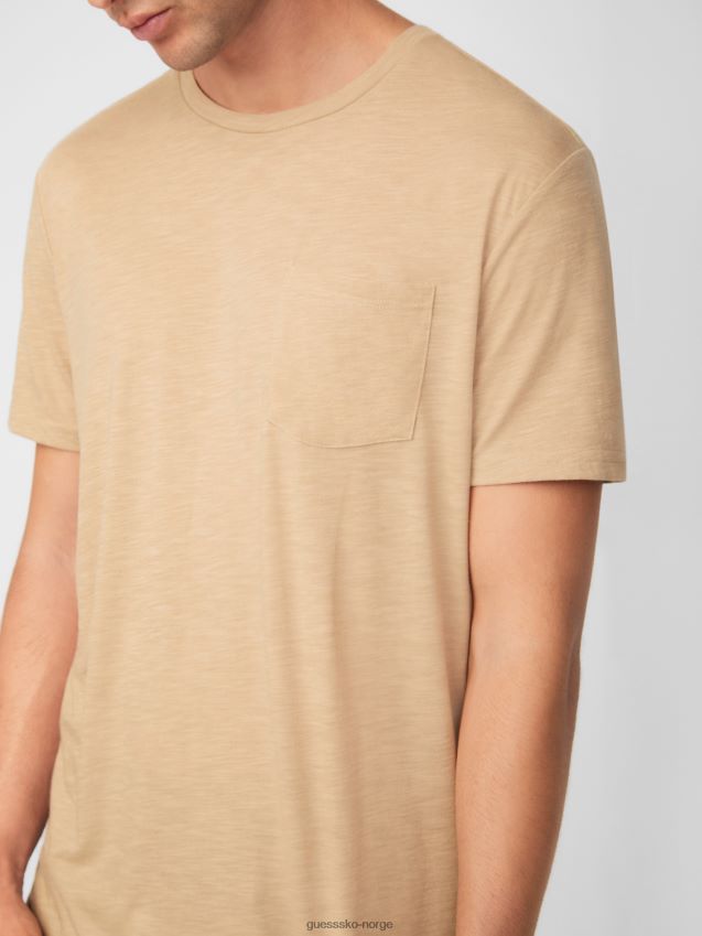 Guess skog khaki vantor langline t-skjorte skog khaki menn F0LJ808318