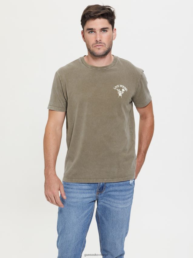 Guess valnøttskall multi eco live ung t-skjorte valnøttskall multi menn F0LJ8010825