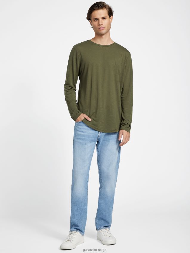 Guess vantor langermet t-skjorte travertin travertin menn F0LJ808478